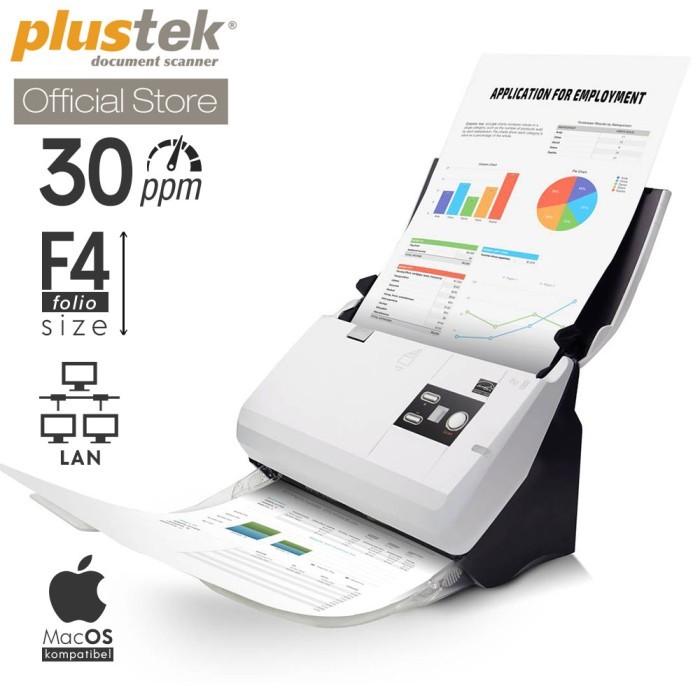 Scanner Plustek SmartOffice PN30U - 30 Lembar/menit - Gambar 2